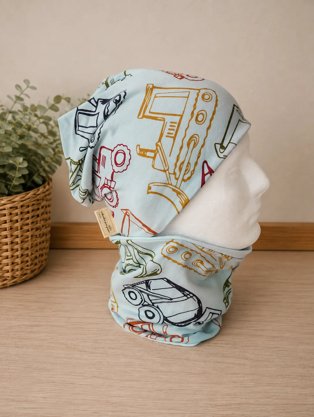 Mütze & Loop für Kinder - Baufahrzeuge