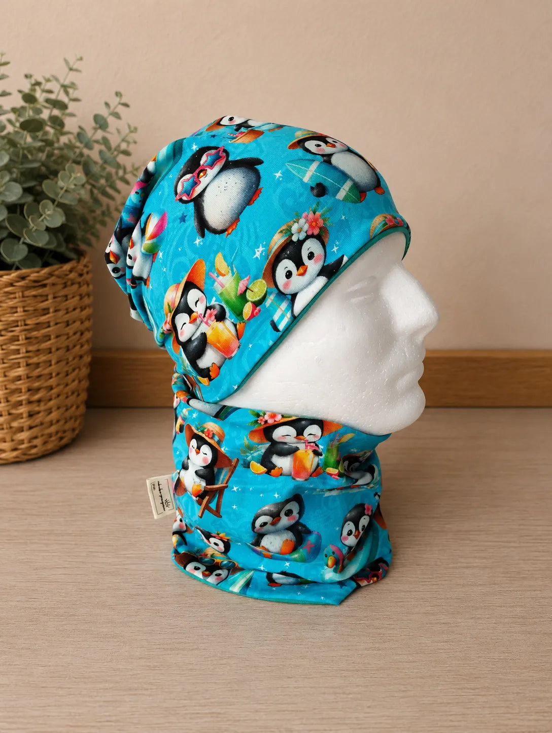 Mütze & Loop für Kinder Pinguin – verschiedene Designs