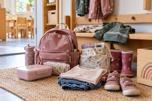 Kindergarten-Tasche mit bunten Lieblieblingssachen