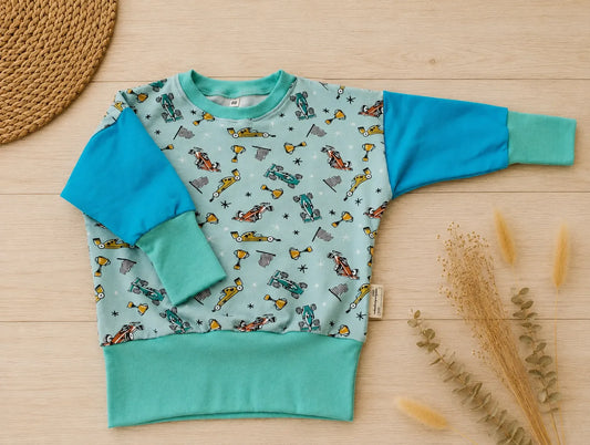 Baby-Pullover Rennwagen