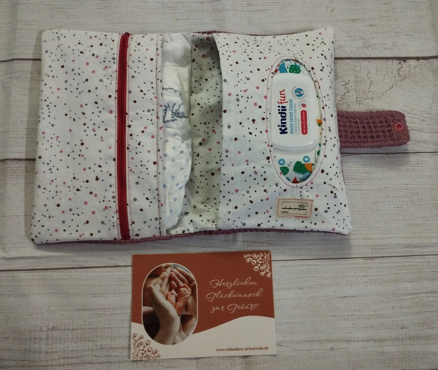 Geschenkset „Willkommen Rabaukchen“ - Windeltasche & U-Hefthülle