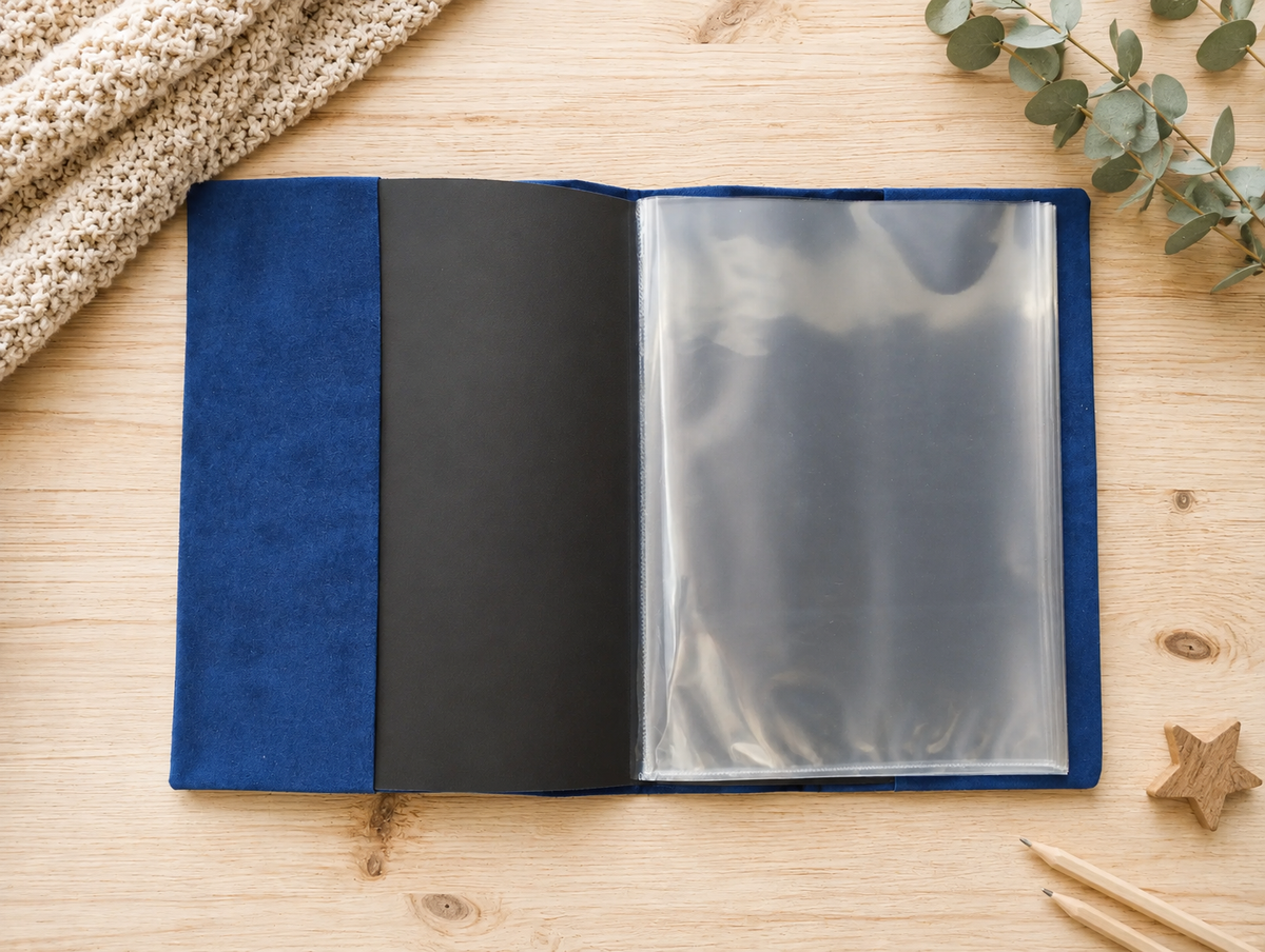 Erinnerungs- & Sammelmappe mit Sichtbuch - Wunschdesign