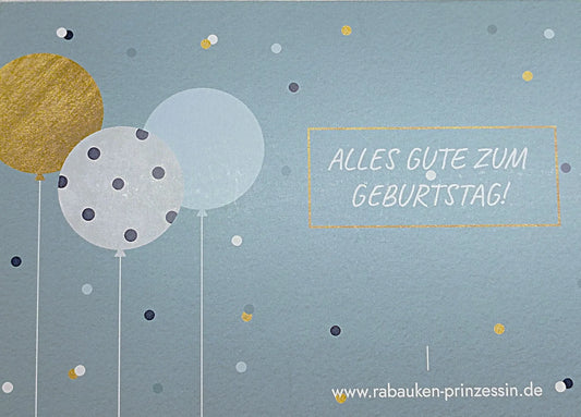 Grußkarte zum Geburtstagsgeschenk