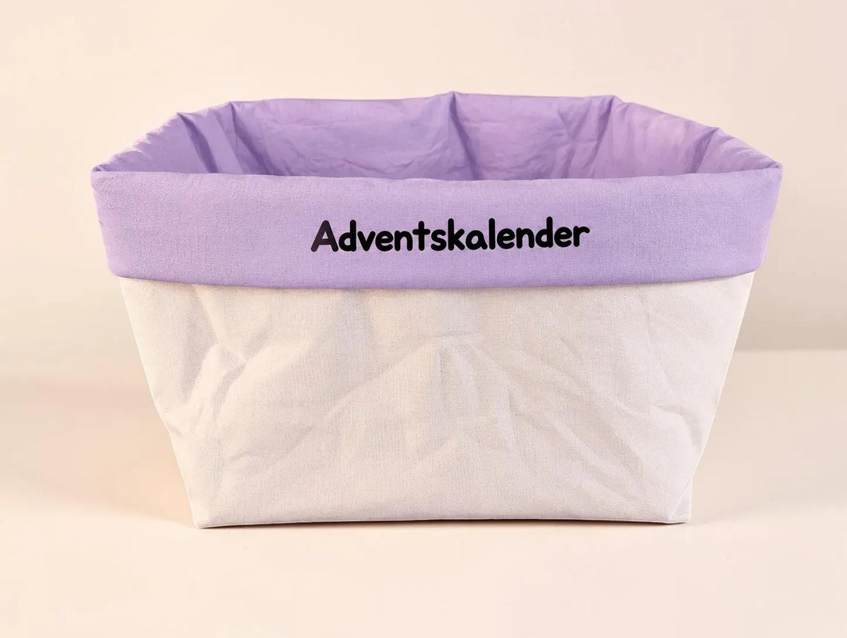 Stoffkorb in Rosé und Lila