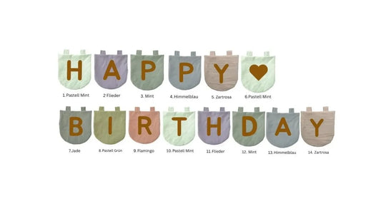 Wimpelkette "Happy Birthday"