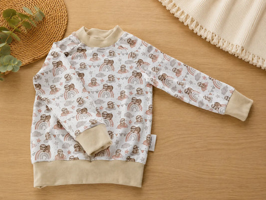 Raglan-Langarmshirt Faultier