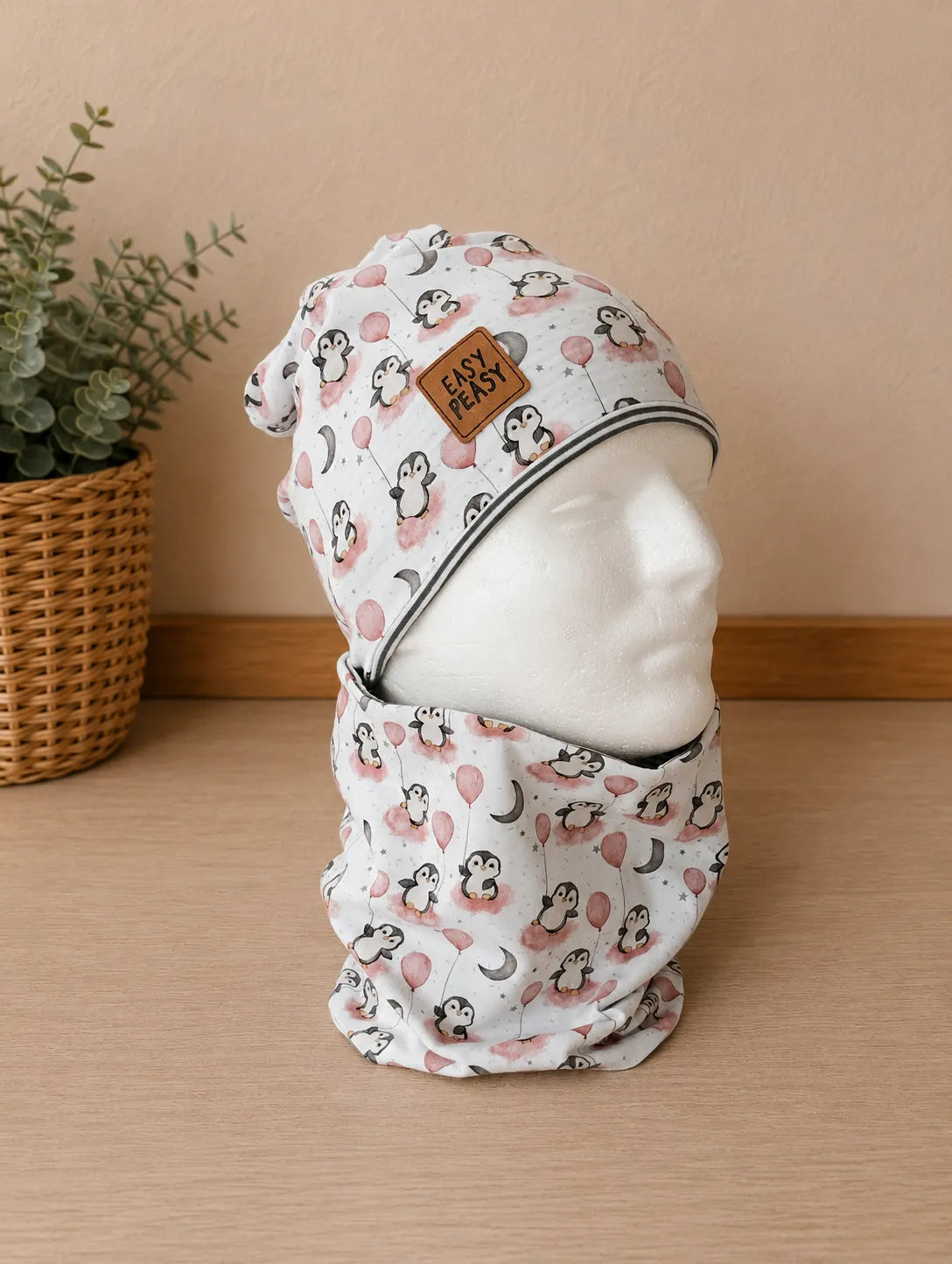 Mütze & Loop für Kinder Pinguin – verschiedene Designs