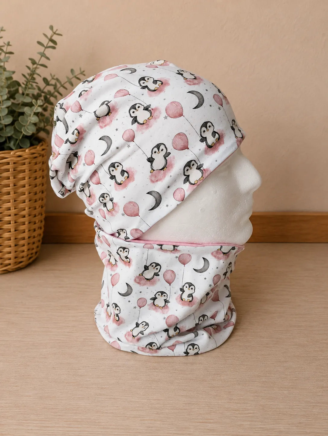 Mütze & Loop für Kinder Pinguin – verschiedene Designs