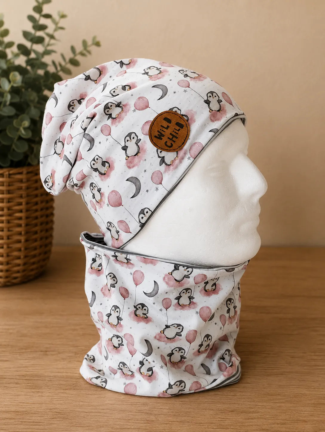 Mütze & Loop für Kinder Pinguin – verschiedene Designs