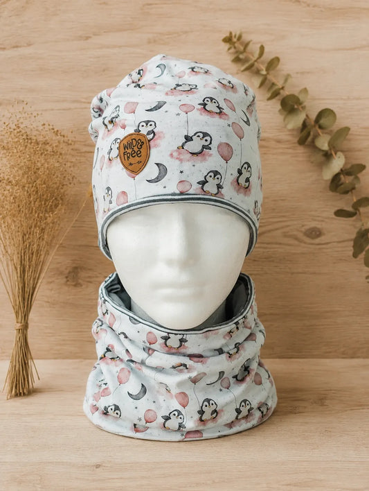 Mütze & Loop für Kinder Pinguin – verschiedene Designs