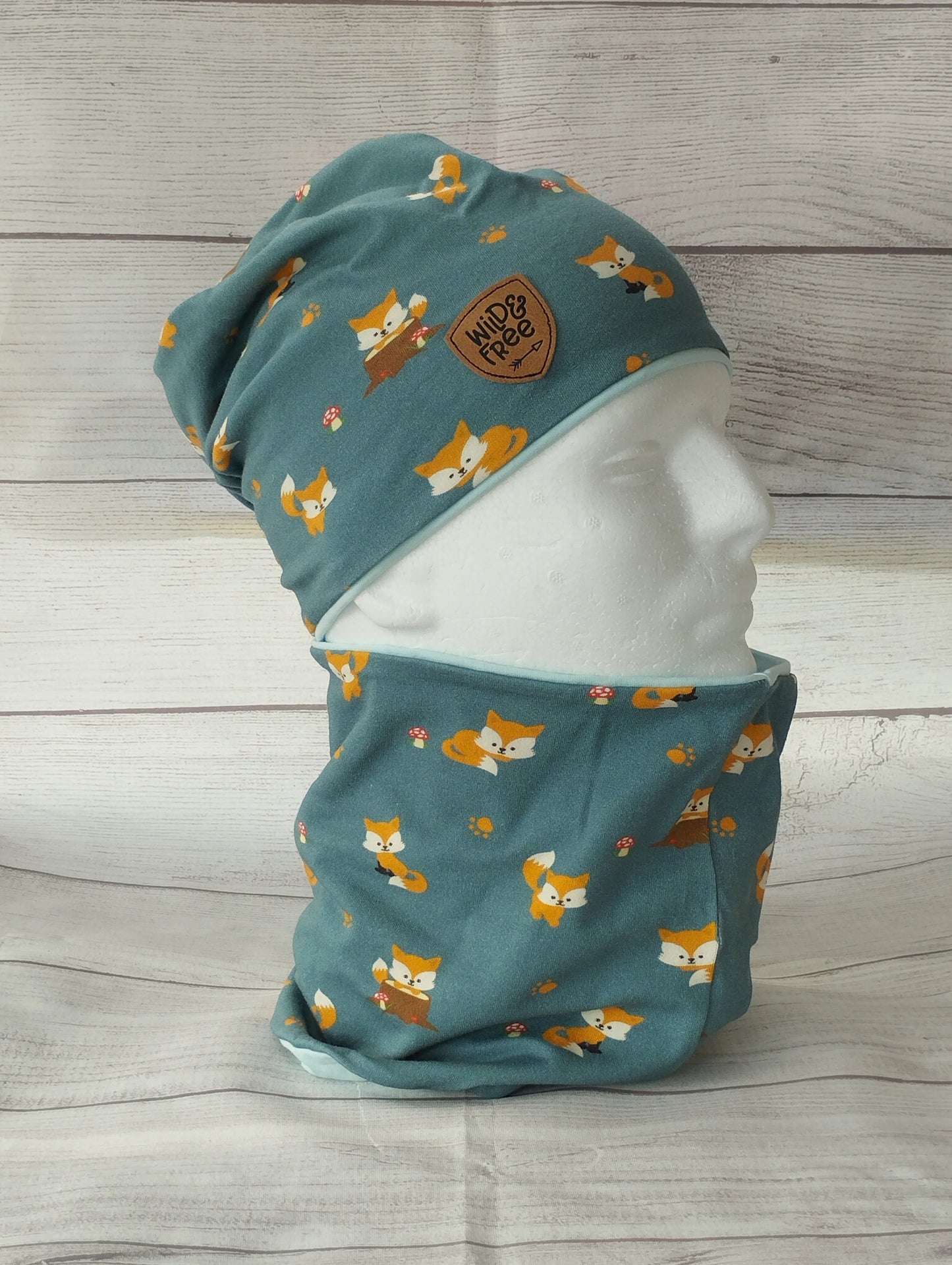 Winterset „Fuchs“ – Mütze & Loop für Kinder