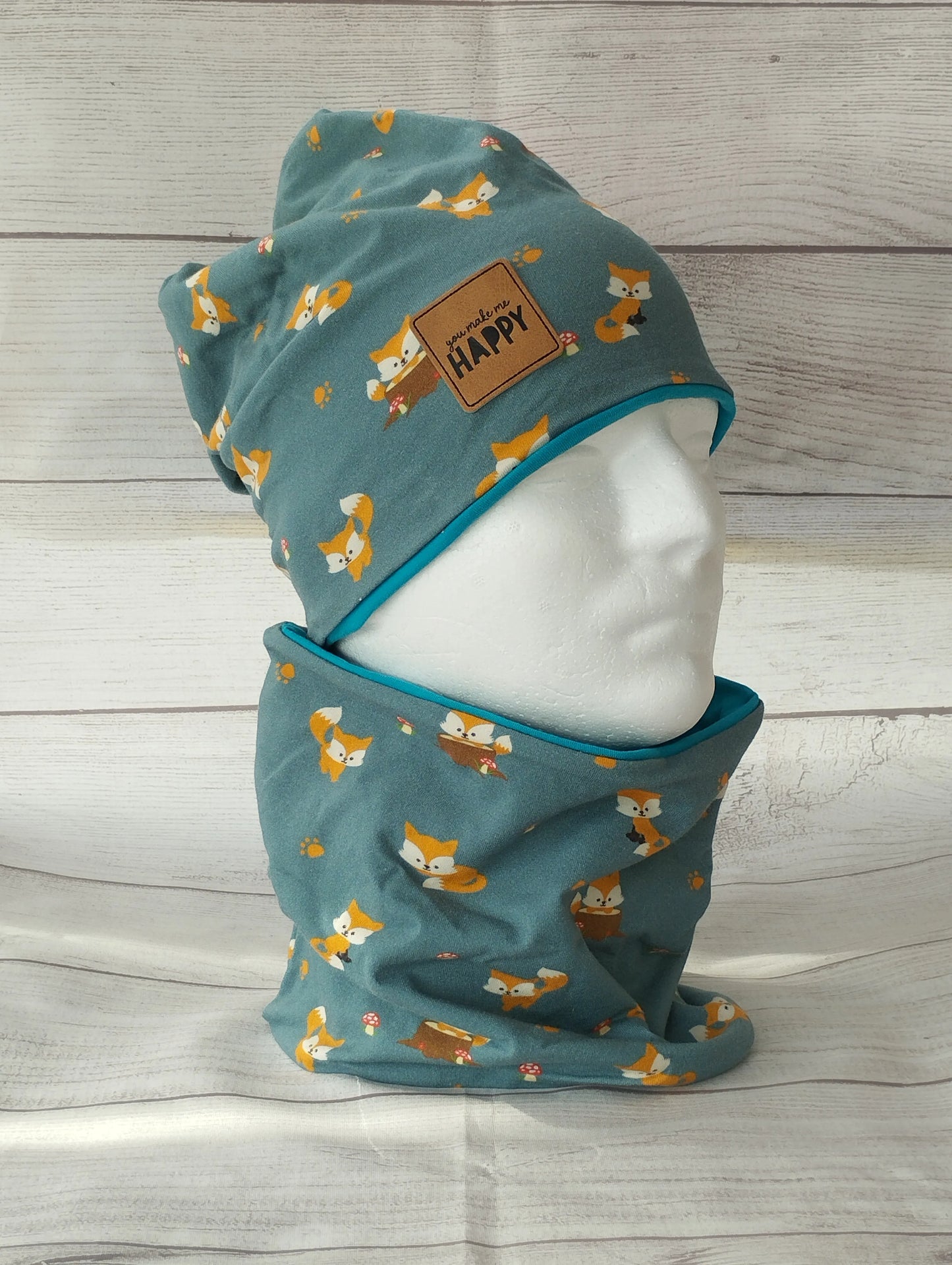 Winterset „Fuchs“ – Mütze & Loop für Kinder