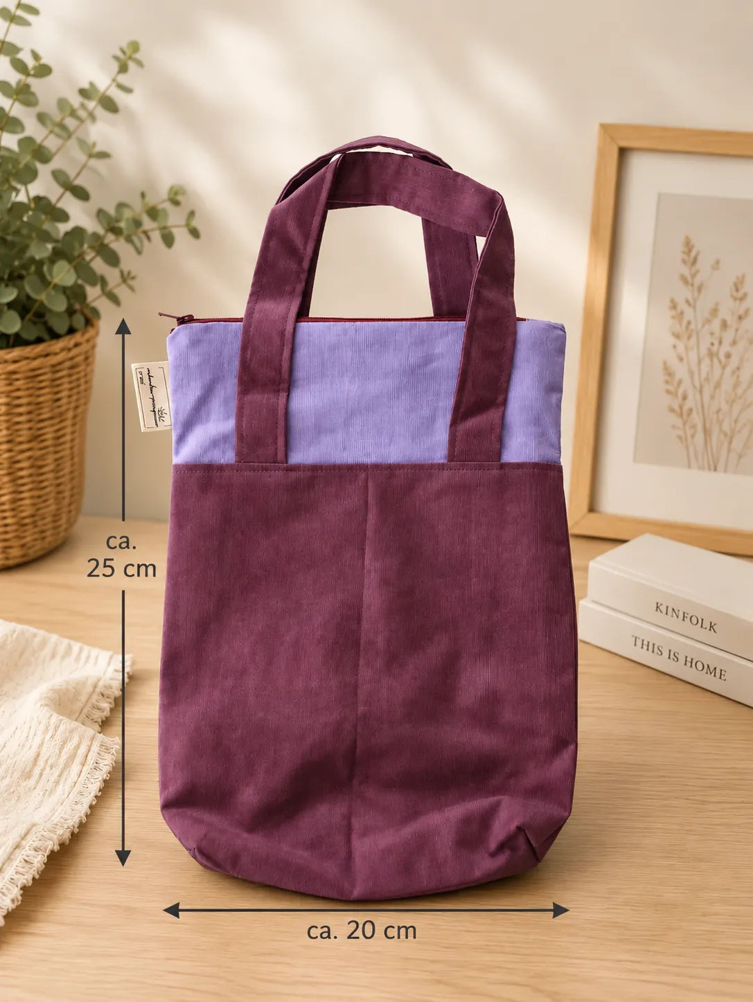 Spiezeugtasche mit Maßangaben