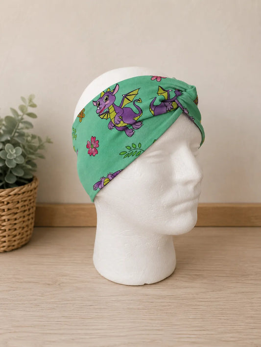 Knotenstirnband Kleine Drachen
