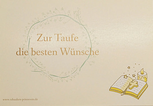 Grußkarte für ein Taufgeschenk